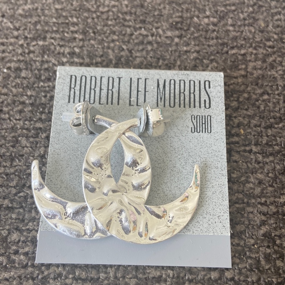 Robert Lee Morris Silver Hoop Earrings